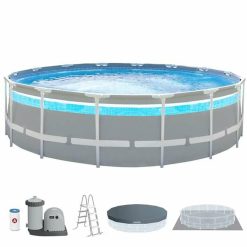 Intex kit Piscine Tubulaire Clear Window (ø) 4,88 x (h) 1,22m