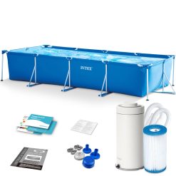 Intex kit Piscine Metal Frame Junior rectangulaire Tubulaire (l) 4,50 x (l) 2,20 x (h) 0,84m